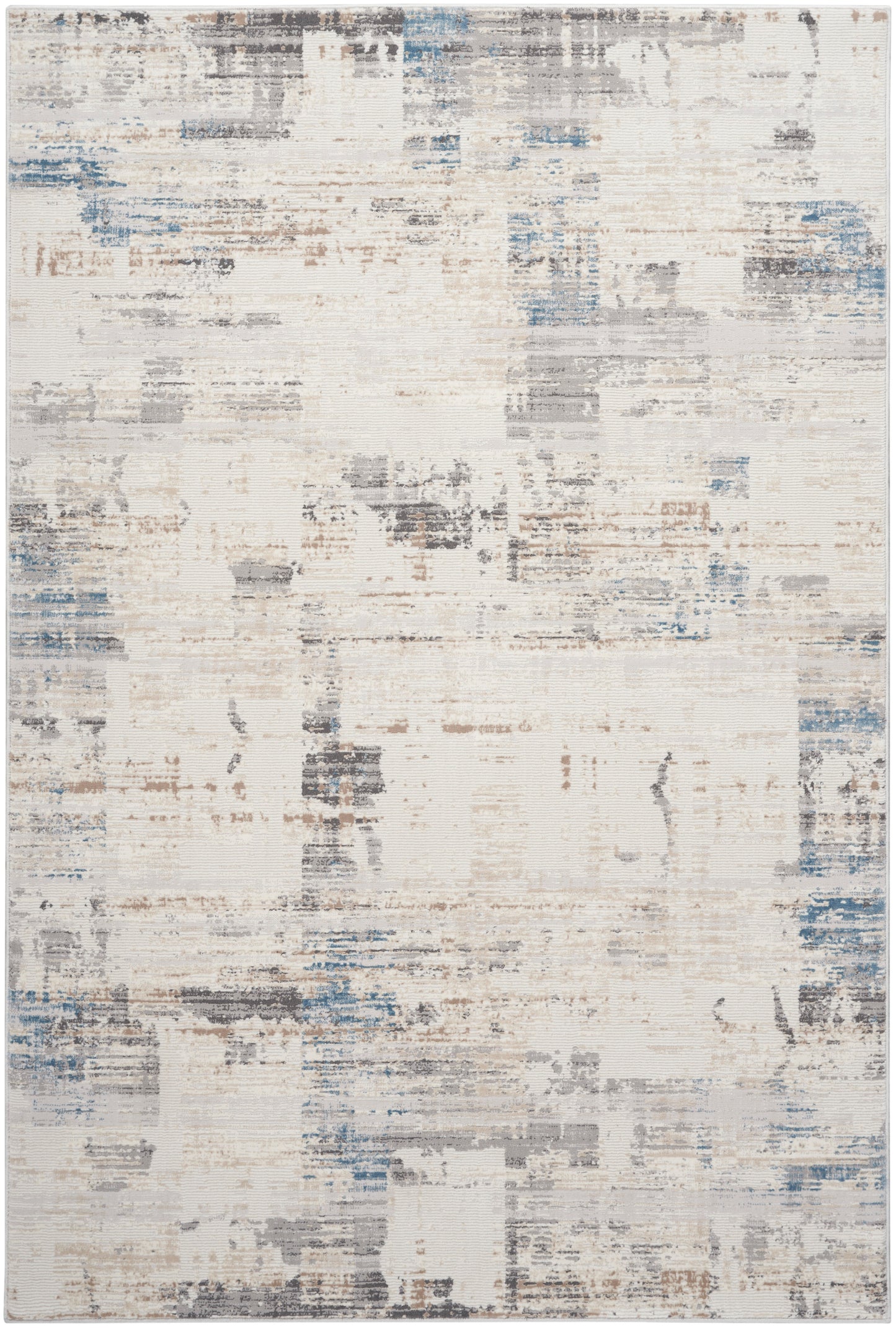 Calvin Klein CK022 Infinity 5'3" x 7'3" Ivory Grey Blue Modern Indoor Rug