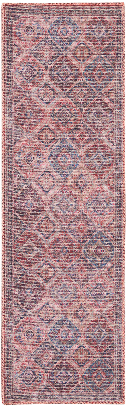 Nicole Curtis Machine Washable Series 1 2'2" x 8' Multicolor Vintage Indoor Rug