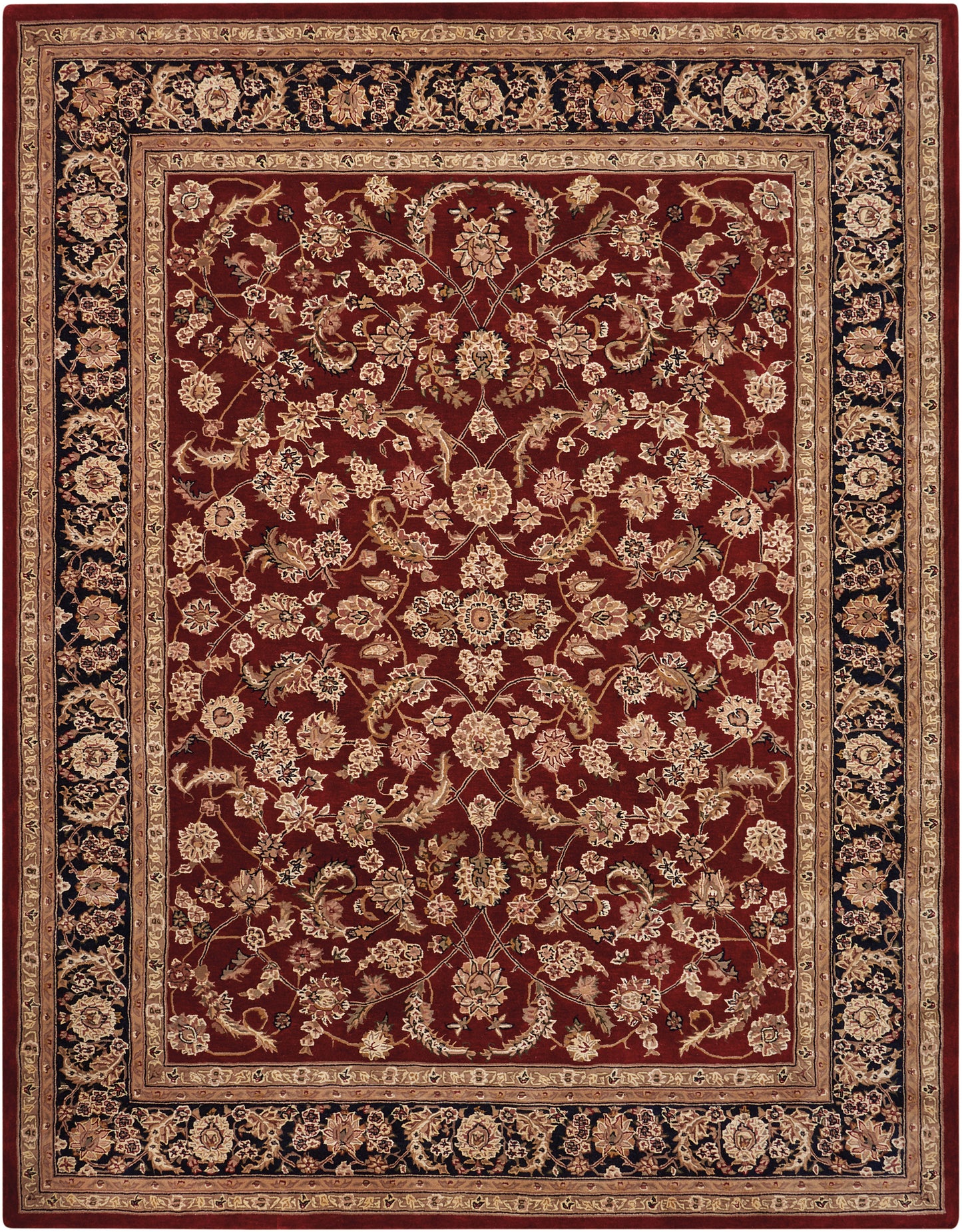 Nourison Nourison 2000 7'9" x 9'9" Burgundy Traditional Indoor Rug