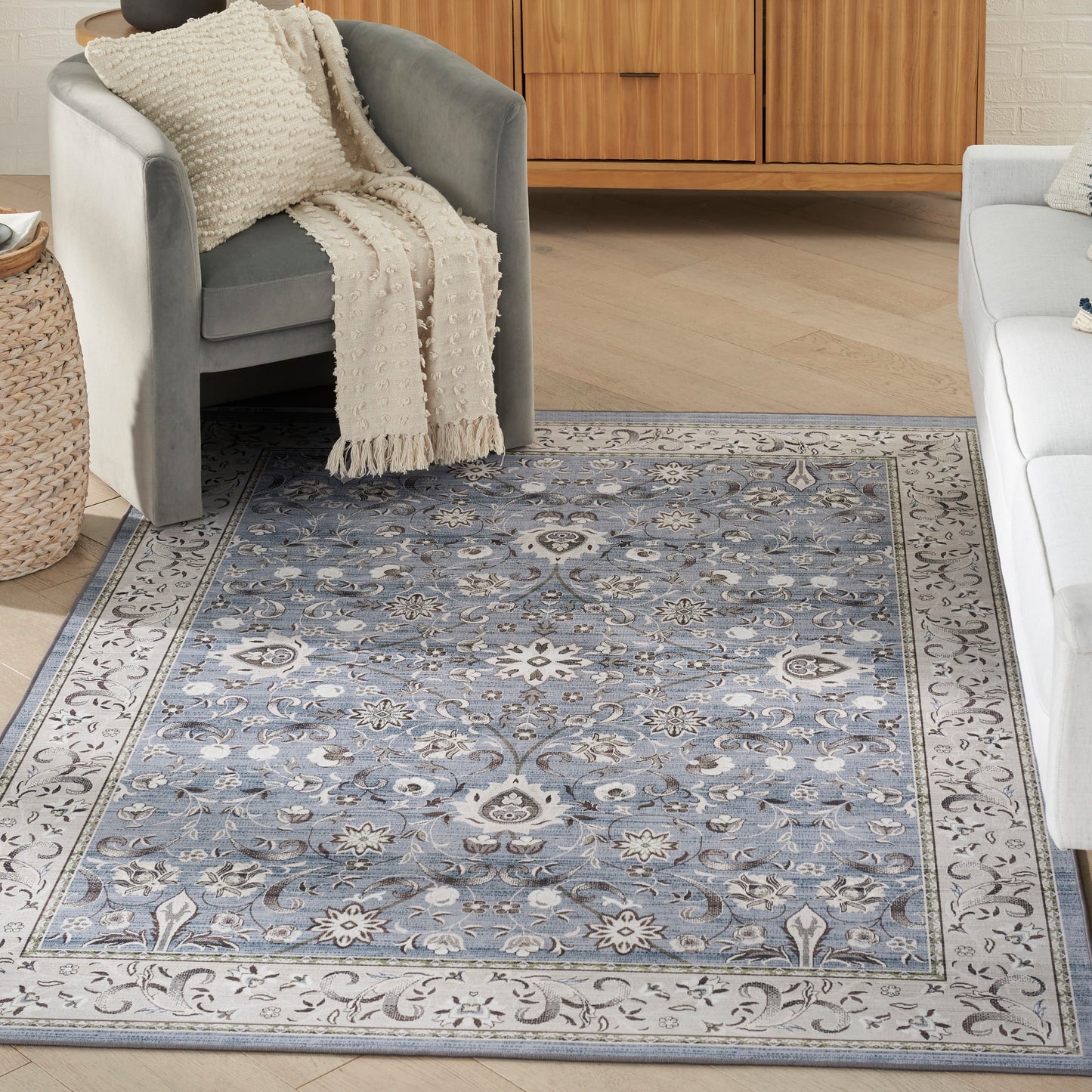 Nourison Vintage Home 3'9" x 5'9" Blue Bohemian Indoor Rug