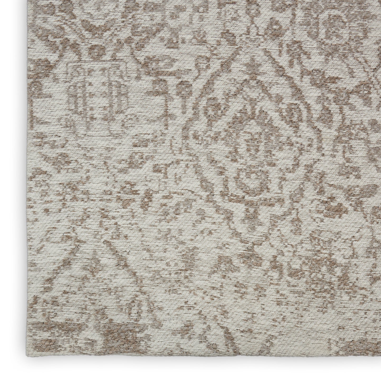 Nourison Damask 3'6" x 5'6" Ivory Farmhouse Indoor Rug