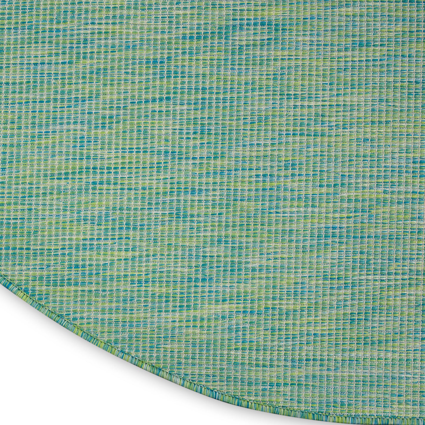 Nourison Positano 6' x Round Blue Green Modern Rug