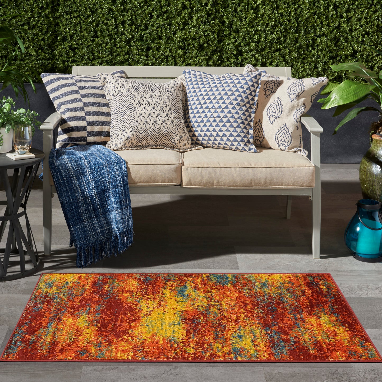 Nourison Nourison Essentials 2' x 4' Flame Modern Rug