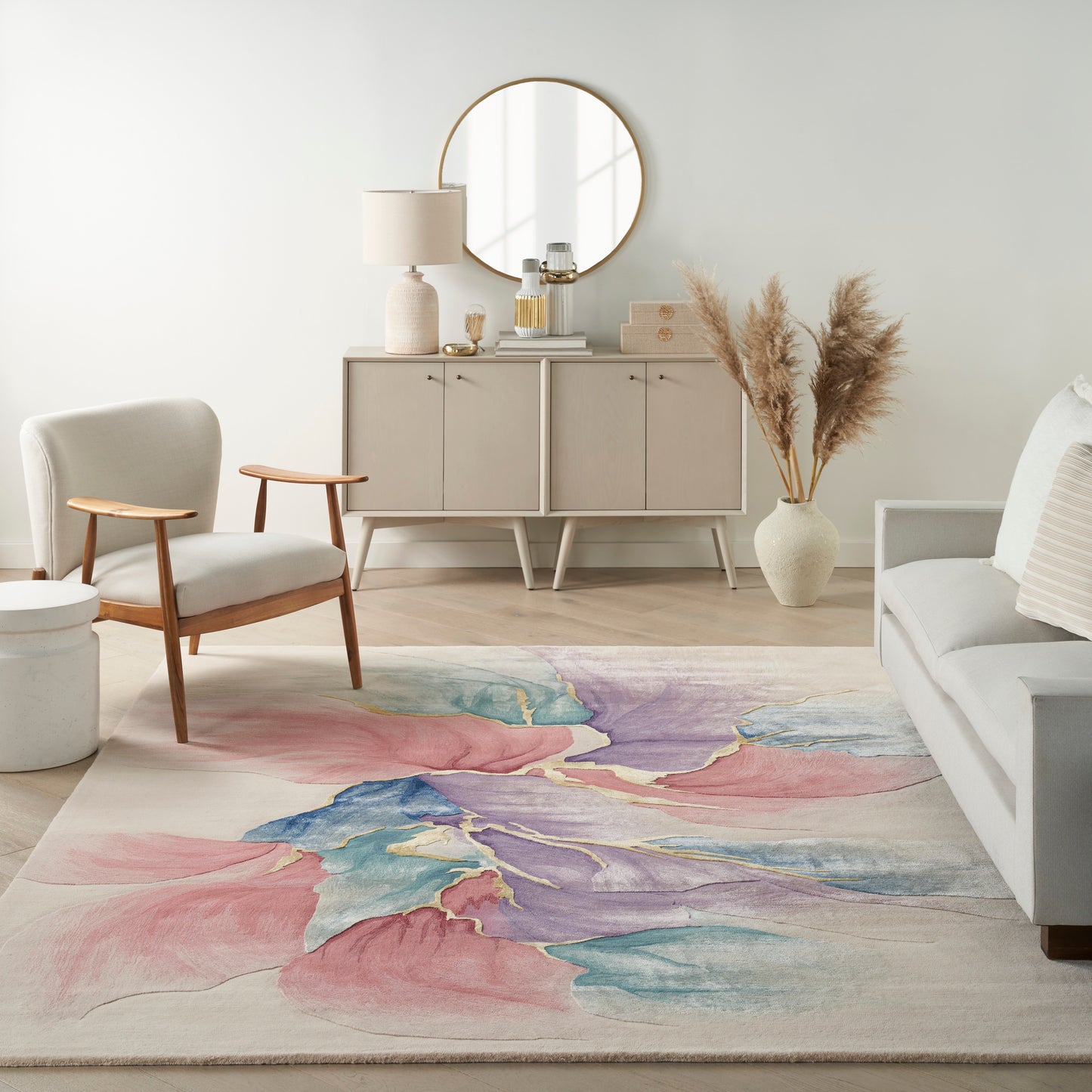 Nourison Prismatic 7'9" x 9'9" Ivory Modern Indoor Rug