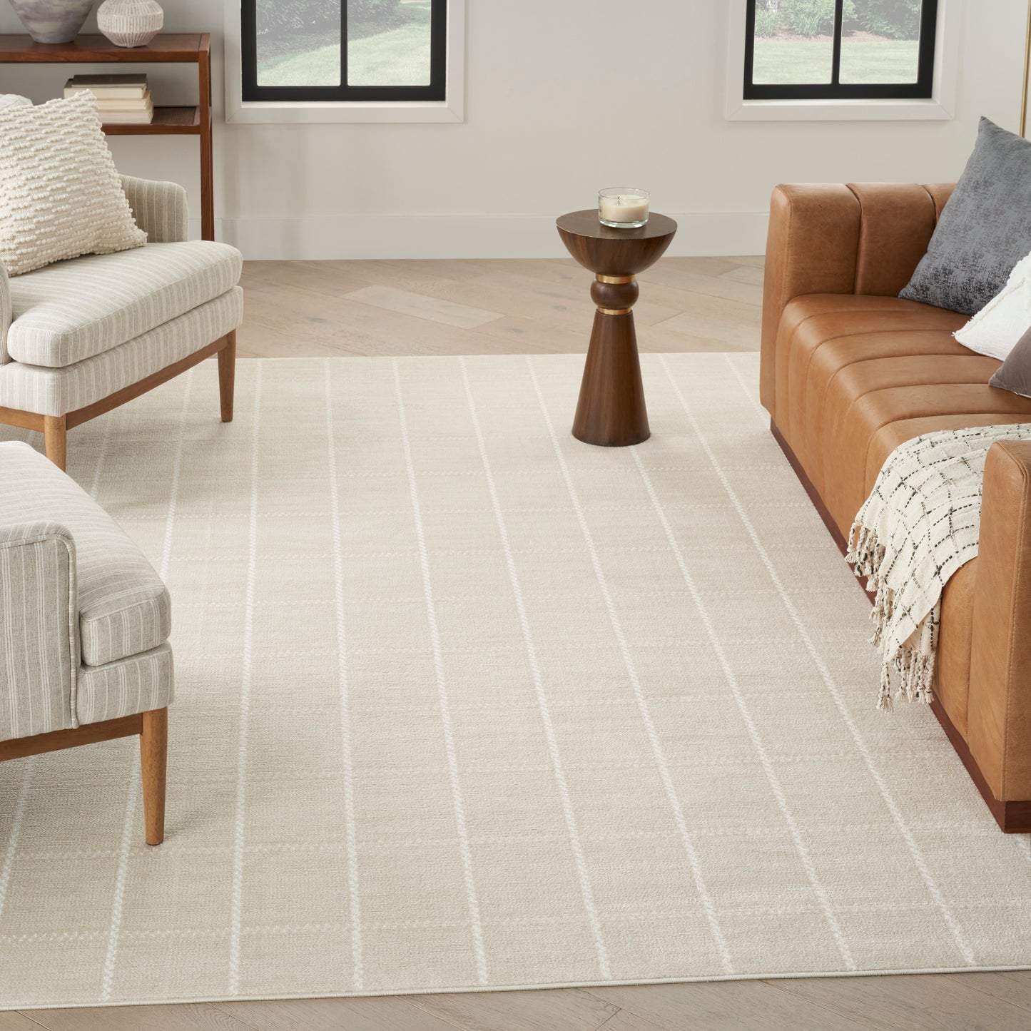 Nourison Serenity Home 6' x 9' Ivory Modern Indoor Rug