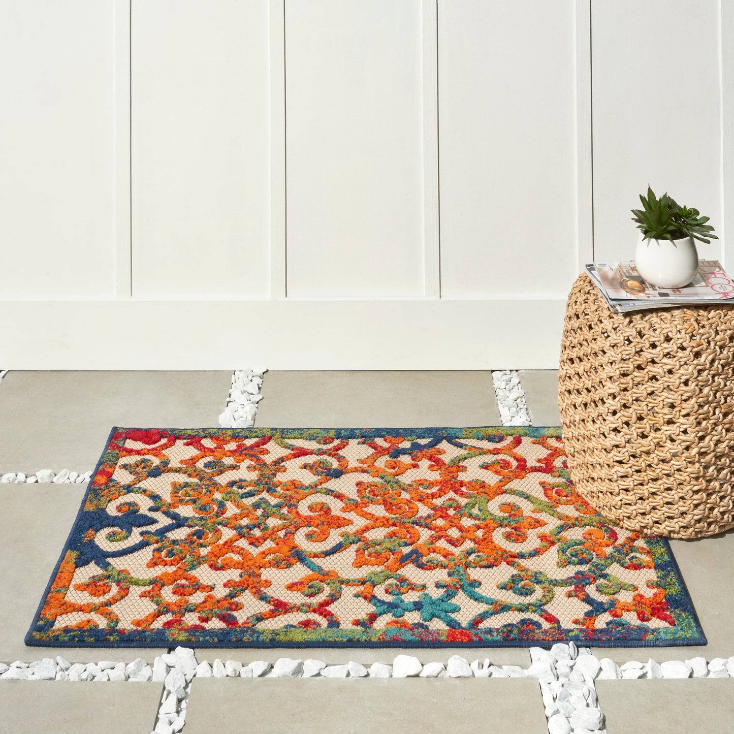 Nourison Aloha 2'8" x 4' Multicolor Contemporary Rug