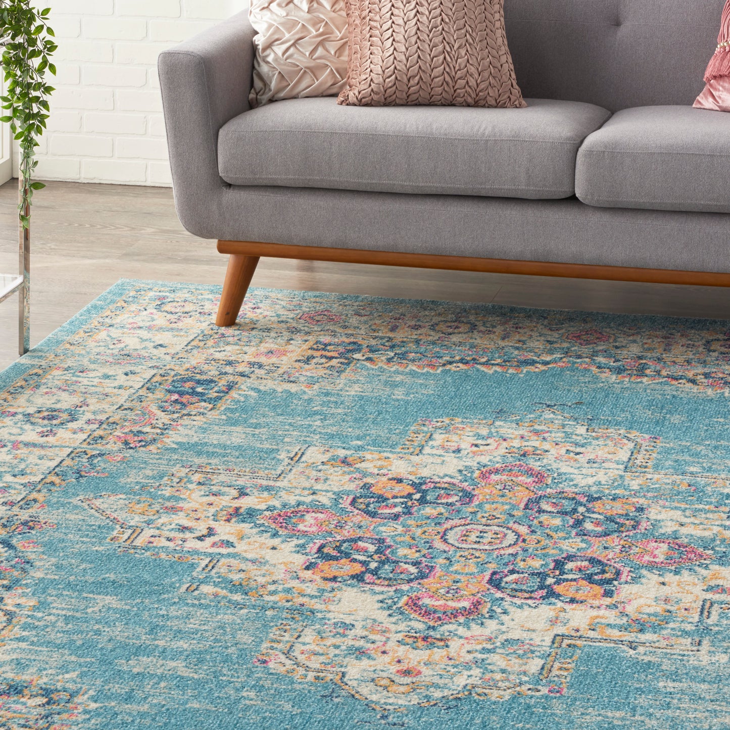 Nourison Passion 8' x 10' Light Blue Bohemian Indoor Rug