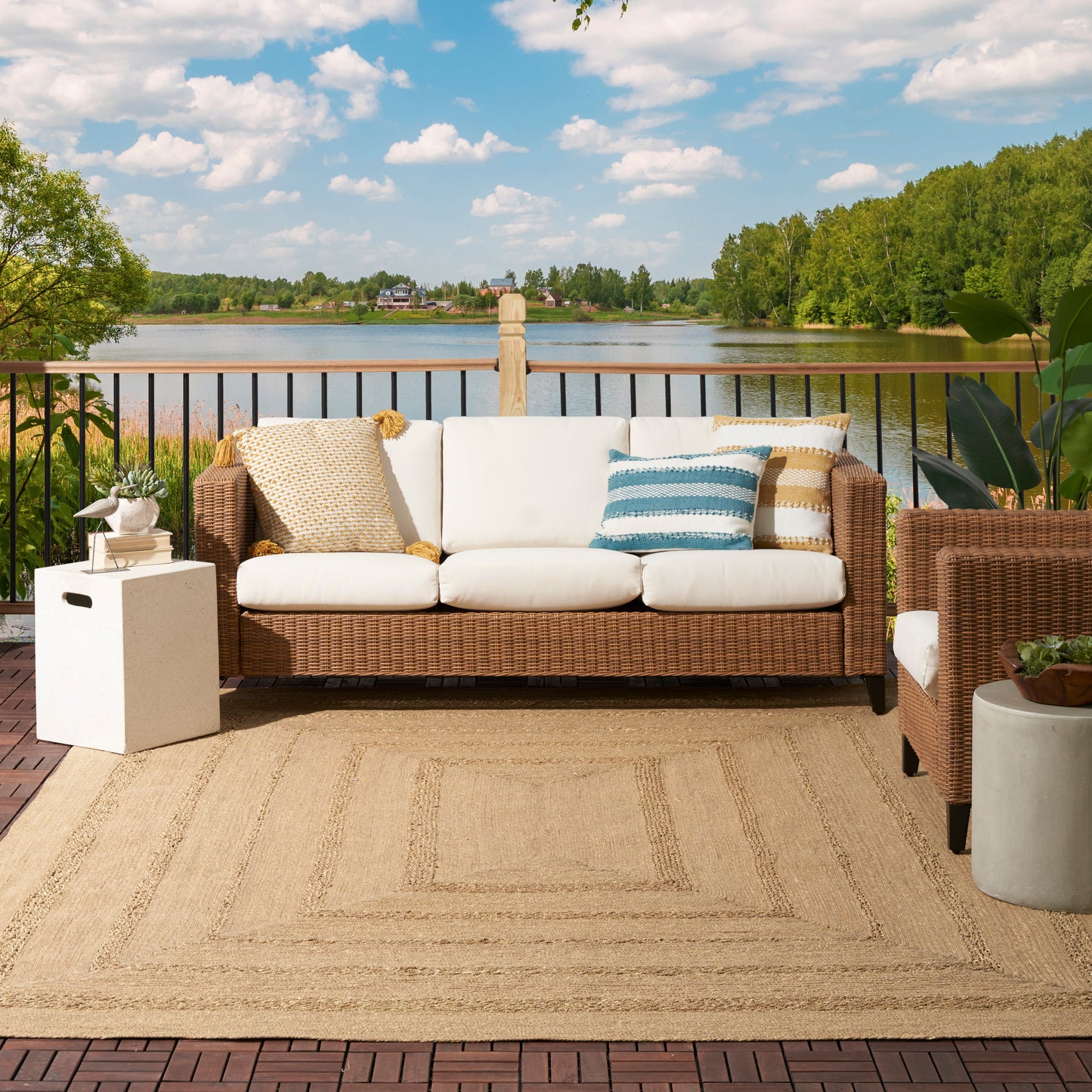 Nourison Natural Seagrass 6' x 9' Natural Outdoor Rug