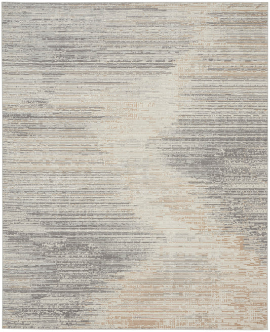 Calvin Klein CK011 Verdant 7'10" x 9'10" Ivory/Grey Modern Indoor Rug