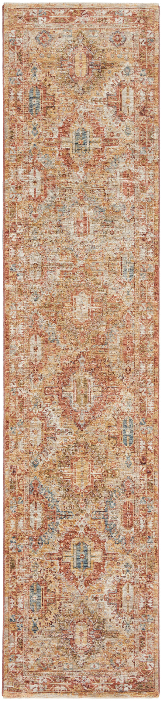 Nourison Sahar 2'3" x 10'2" Rust Vintage Indoor Rug