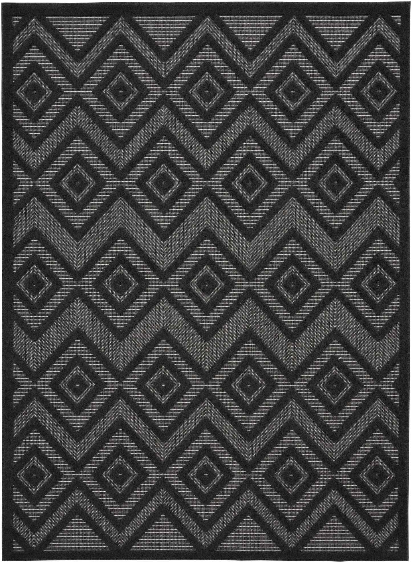 Nourison Versatile 5' x 7' Charcoal Black Modern Rug