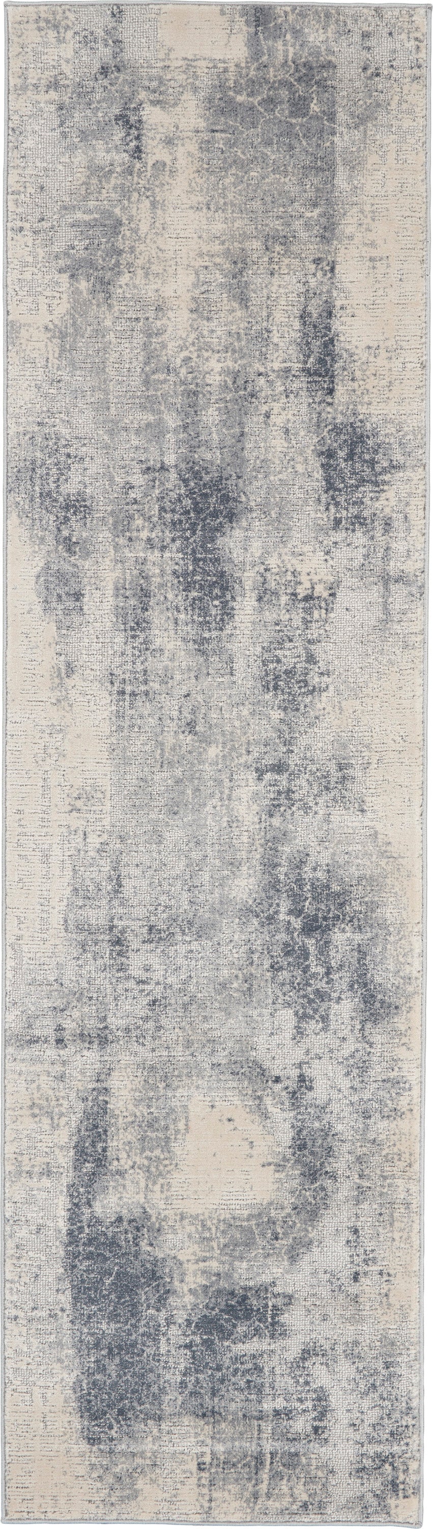 Nourison Rustic Textures 2'2" x 7'6" Blue Ivory Modern Indoor Rug