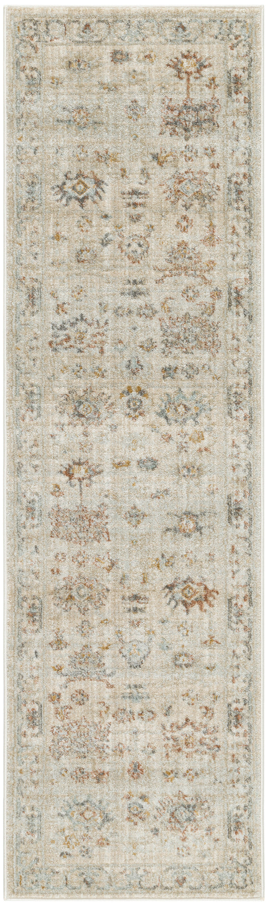 Nourison Traditional Home 2'3" x 8' Beige Vintage Indoor Rug