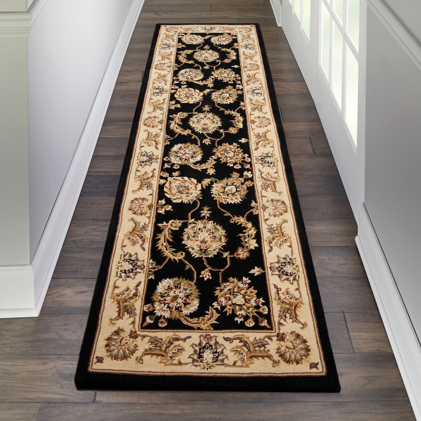 Nourison Nourison 2000 2'3" x 8' Black Traditional Indoor Rug