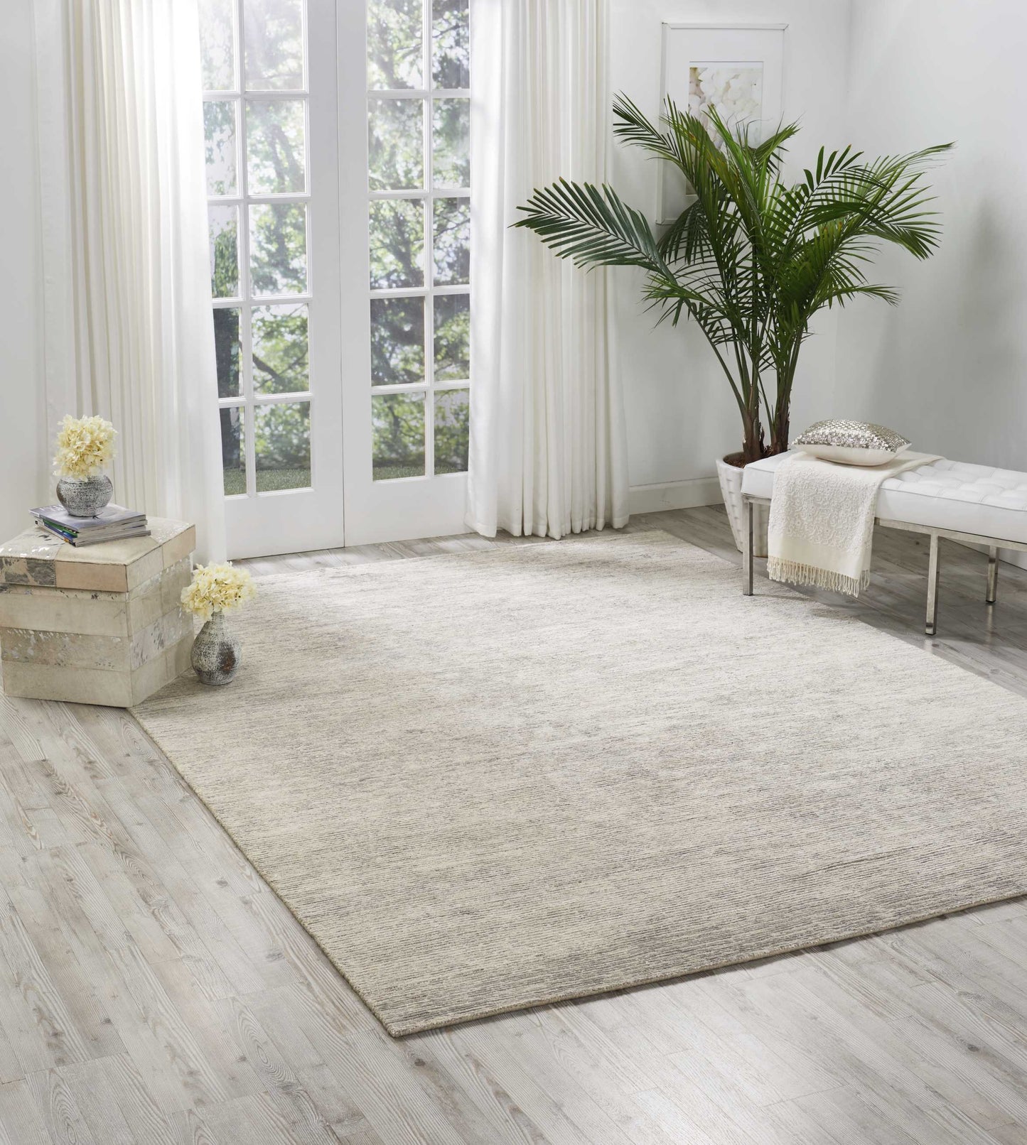 Nourison Ocean 9'9" x 13'9" Mist Modern Indoor Rug