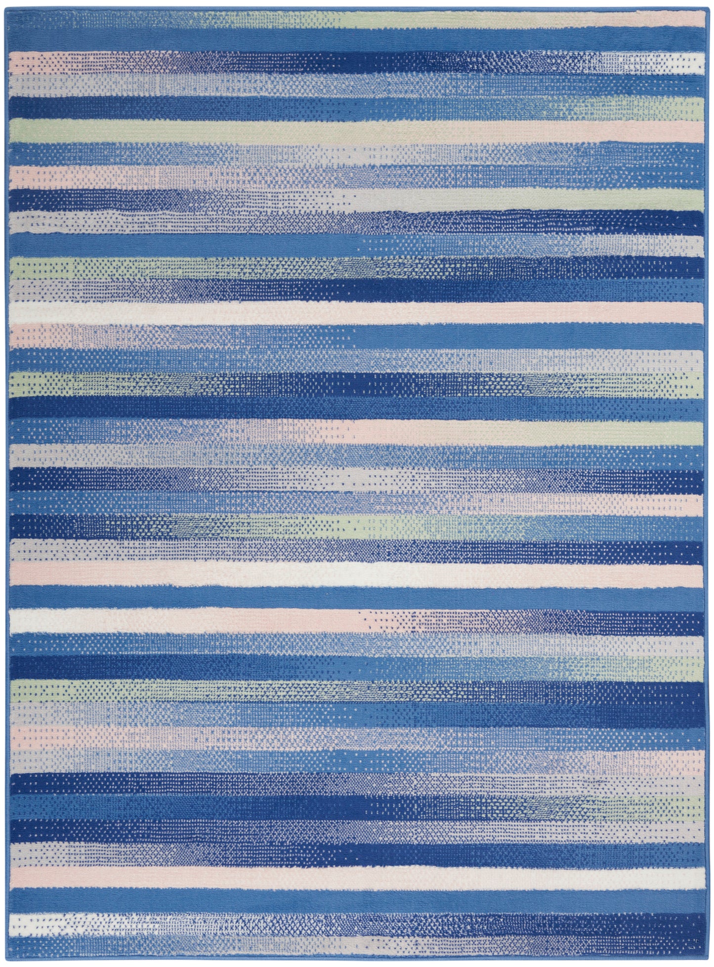 Nourison Whimsicle 6' x 9' Blue Multicolor Modern Indoor Rug