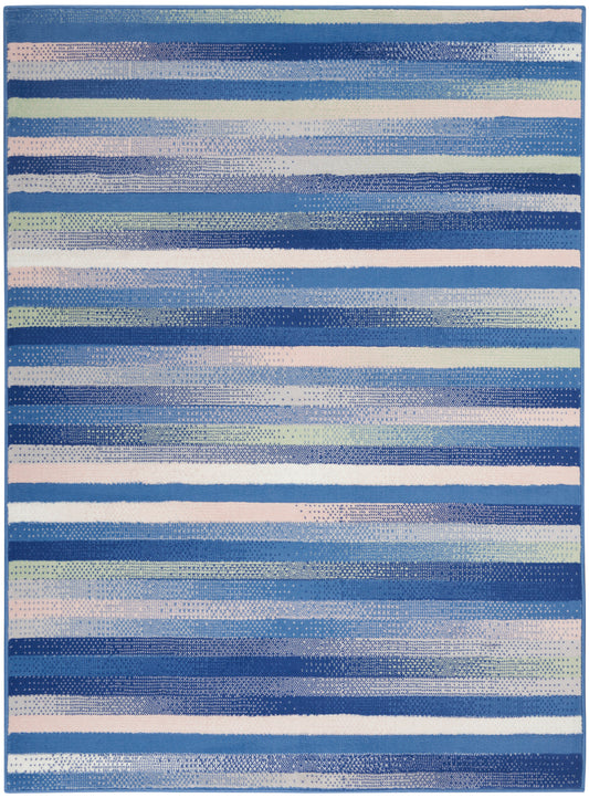 Nourison Whimsicle 6' x 9' Blue Multicolor Modern Indoor Rug