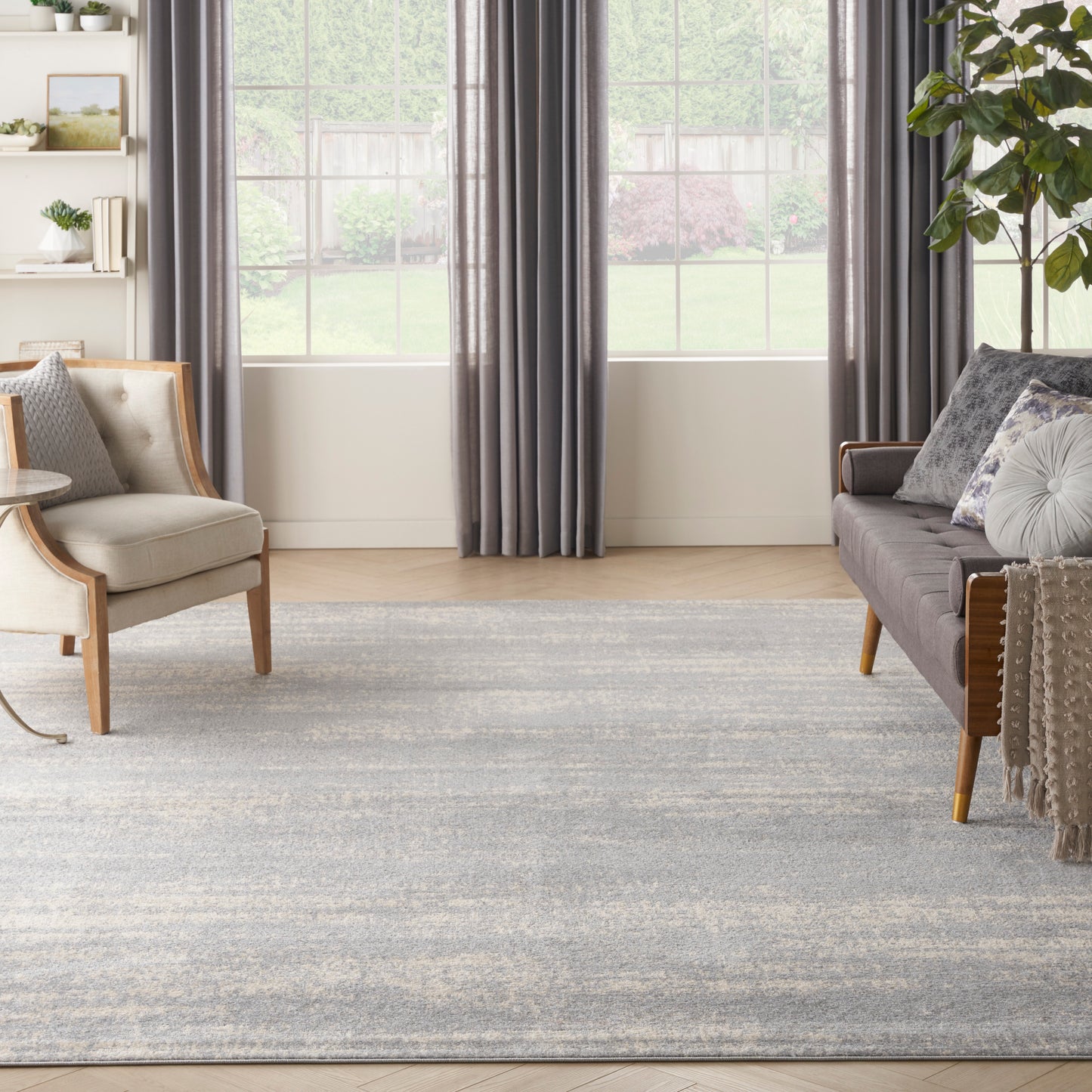 Nourison Nourison Essentials 8' x 10' Grey Beige Modern Rug