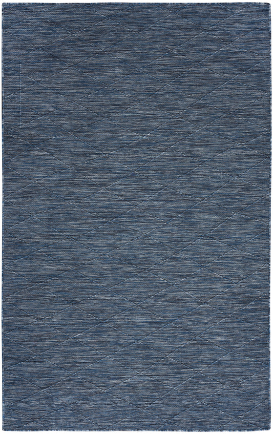 Nourison Washable Solutions 7' x 10' Navy Blue Modern Rug