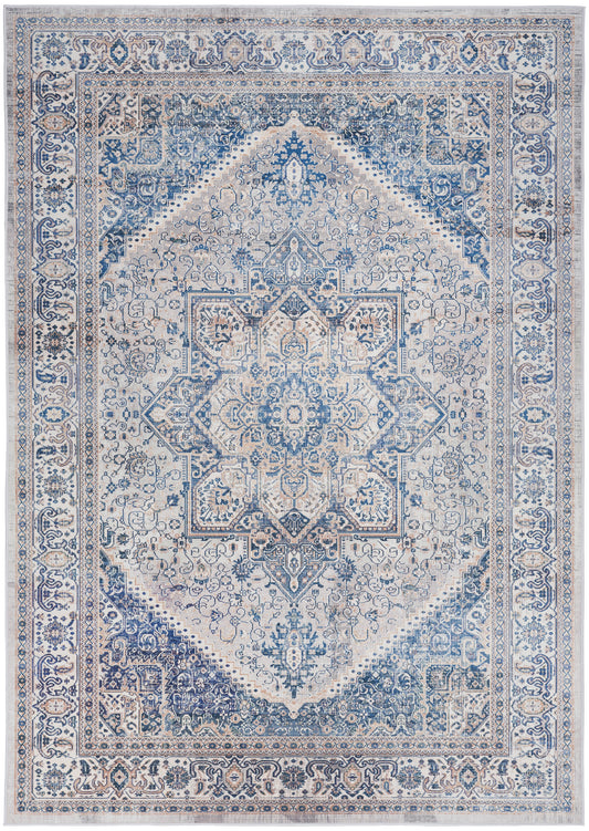 Nourison Vintage Home 3'9" x 5'9" Beige Blue Bohemian Indoor Rug