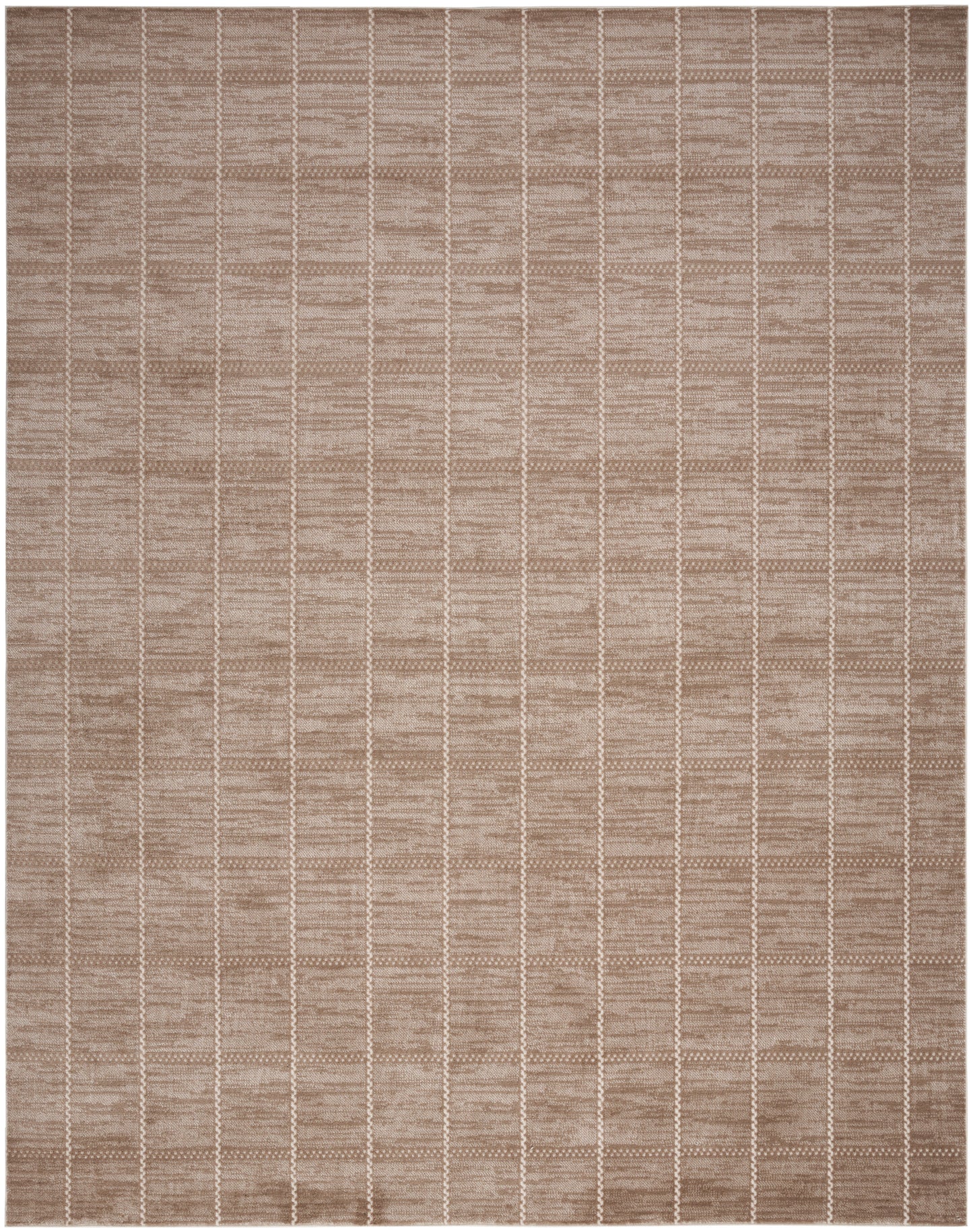 Nourison Serenity Home 9' x 12' Mocha Ivory Modern Indoor Rug