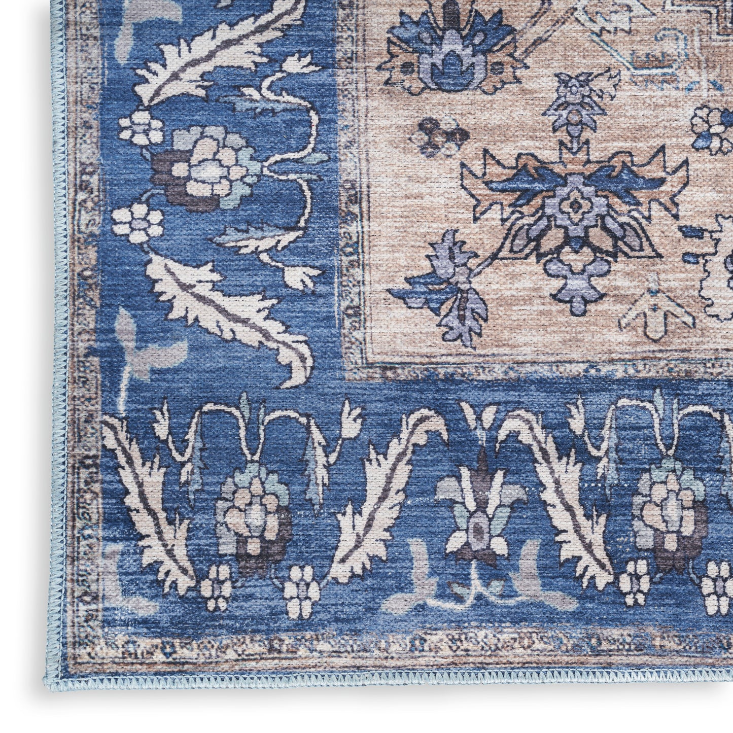 Nourison Grand Washables 9'2" x 12' Denim Vintage Indoor Rug