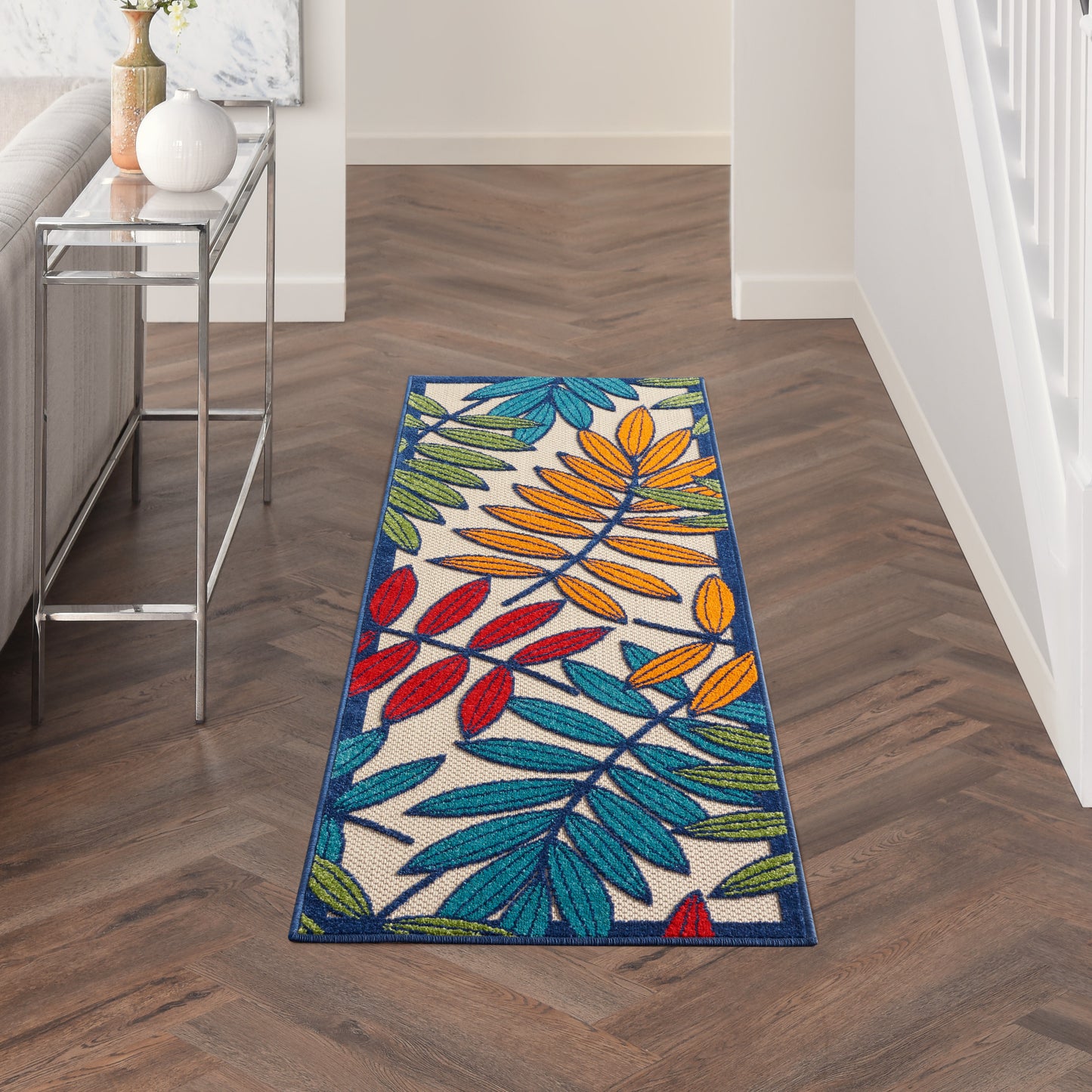 Nourison Aloha 2' x 6' Multicolor Tropical Rug