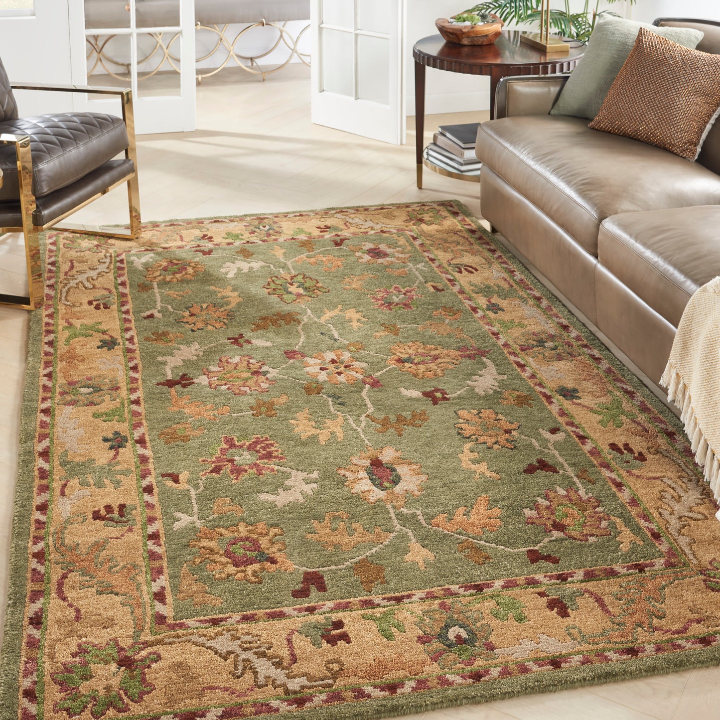 Nourison Tahoe 5'6" x 8'6" Green Traditional Indoor Rug