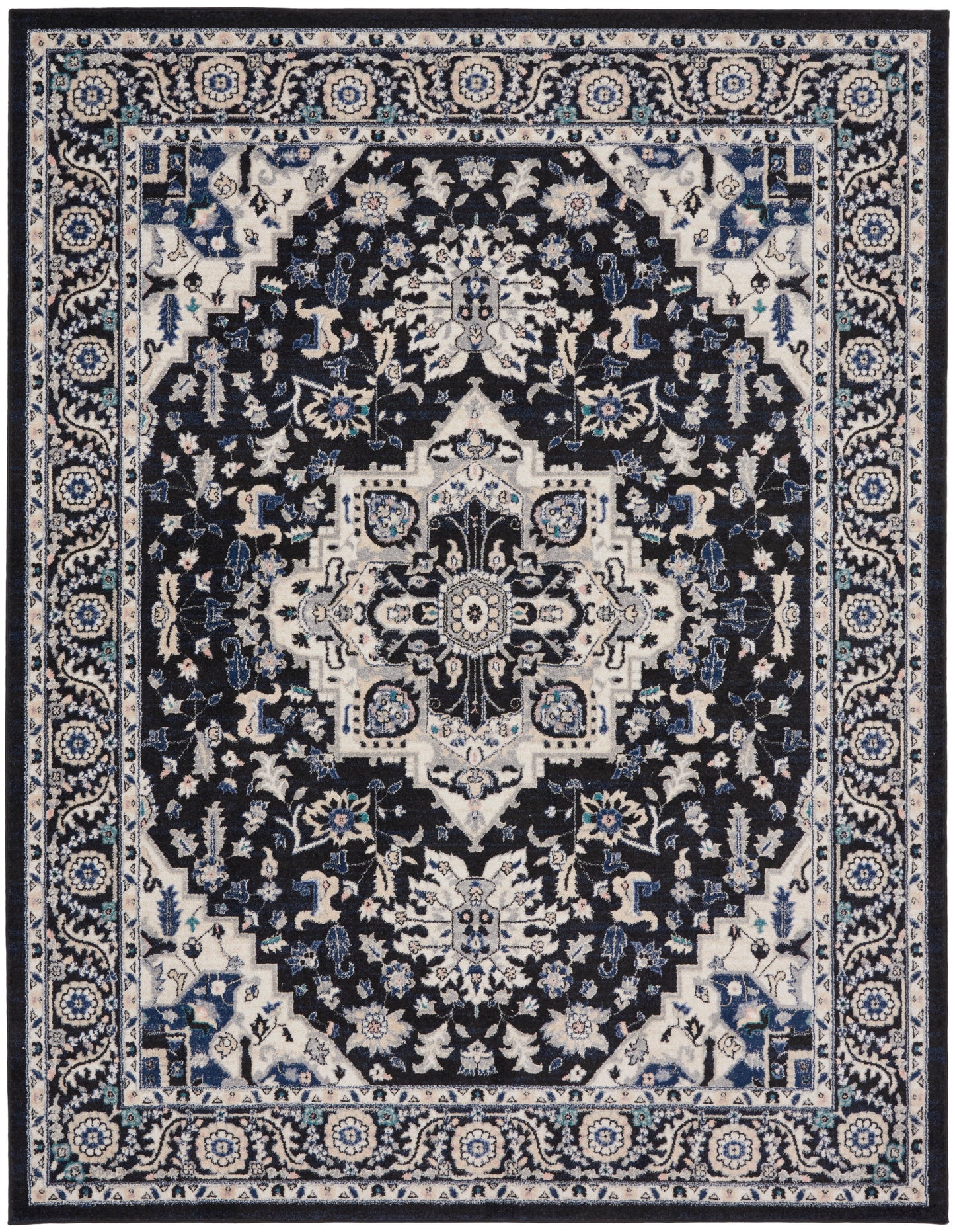 Nourison Passion 8' x 10' Black Ivory Bohemian Indoor Rug