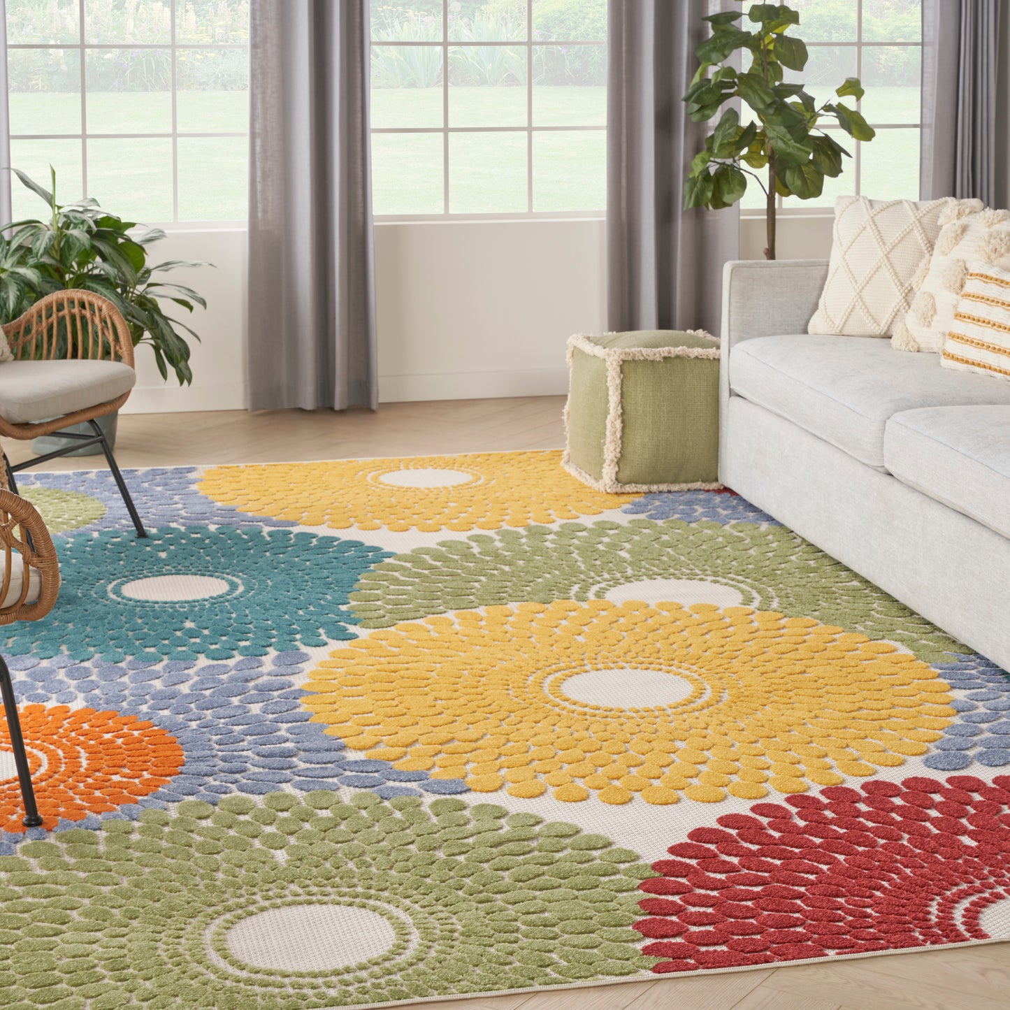 Nourison Aloha 9' x 12' Multicolor Modern Rug