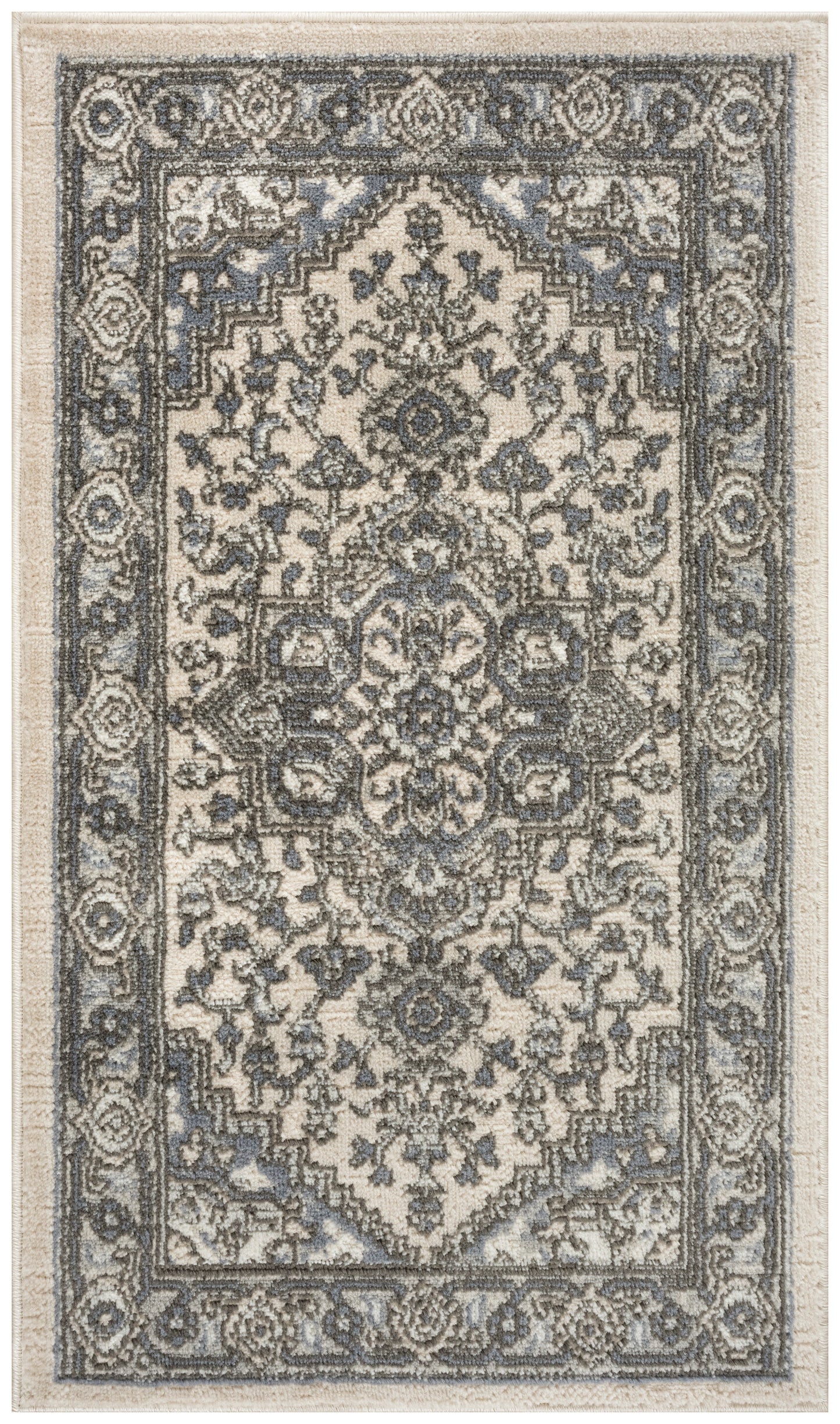 Nourison Quarry 2'2" x 3'9" Ivory Blue Vintage Indoor Rug