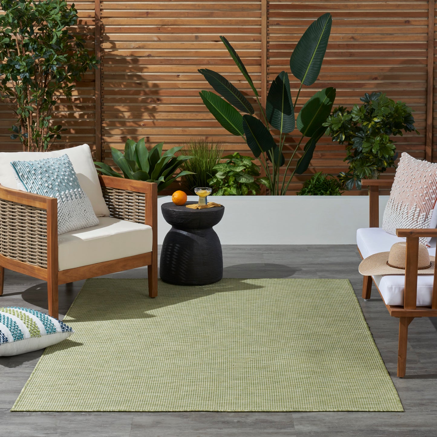 Nourison Positano 6' x 9' Green Modern Rug