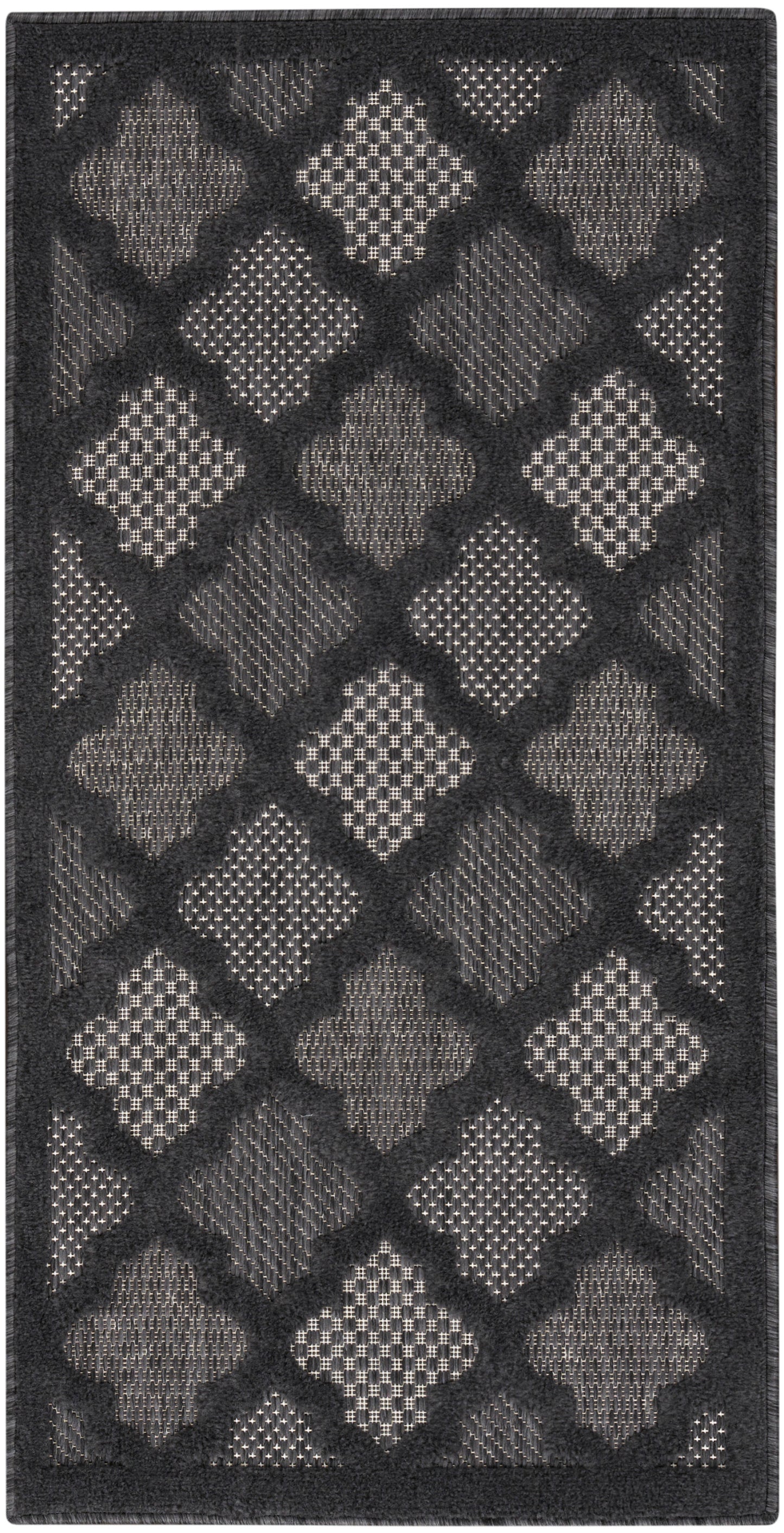 Nourison Easy Care 2' x 4' Charcoal Black Modern Rug