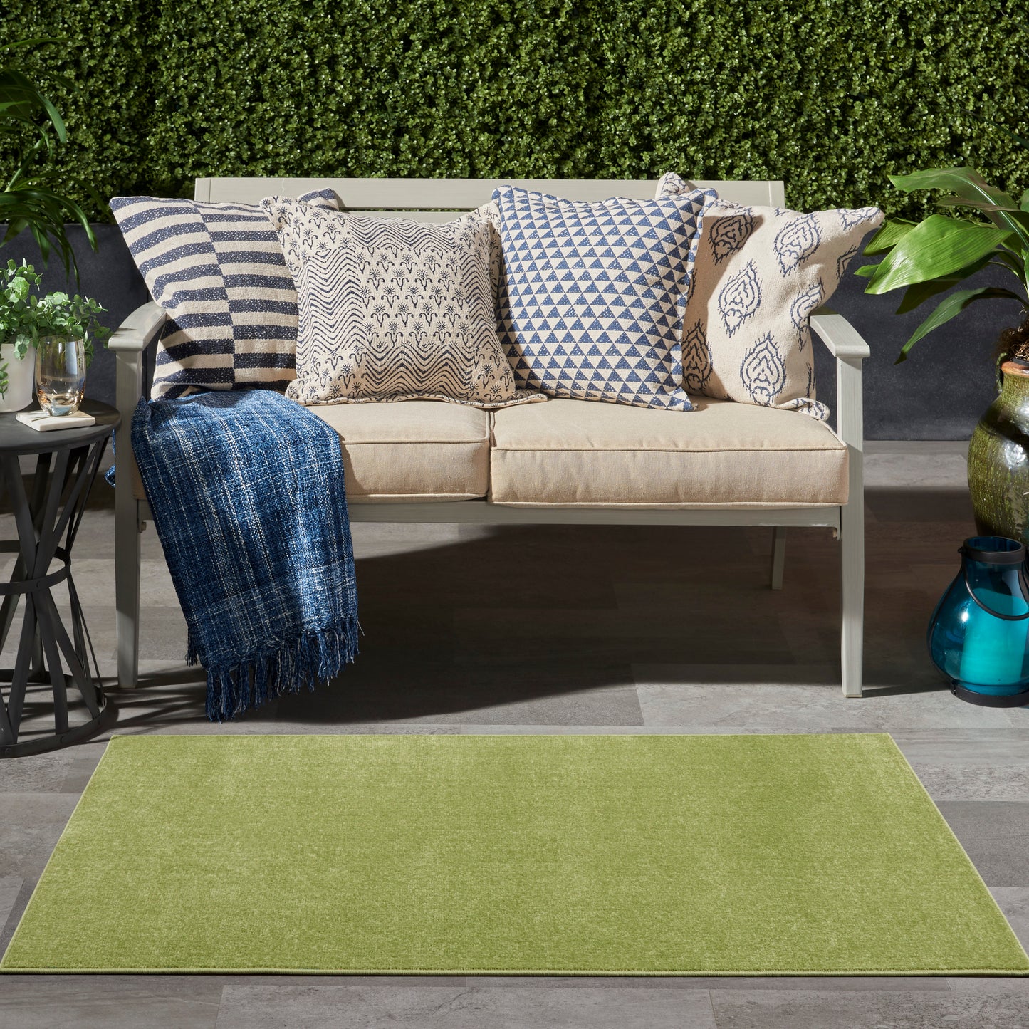 Nourison Nourison Essentials 3' x 5' Green Outdoor Rug