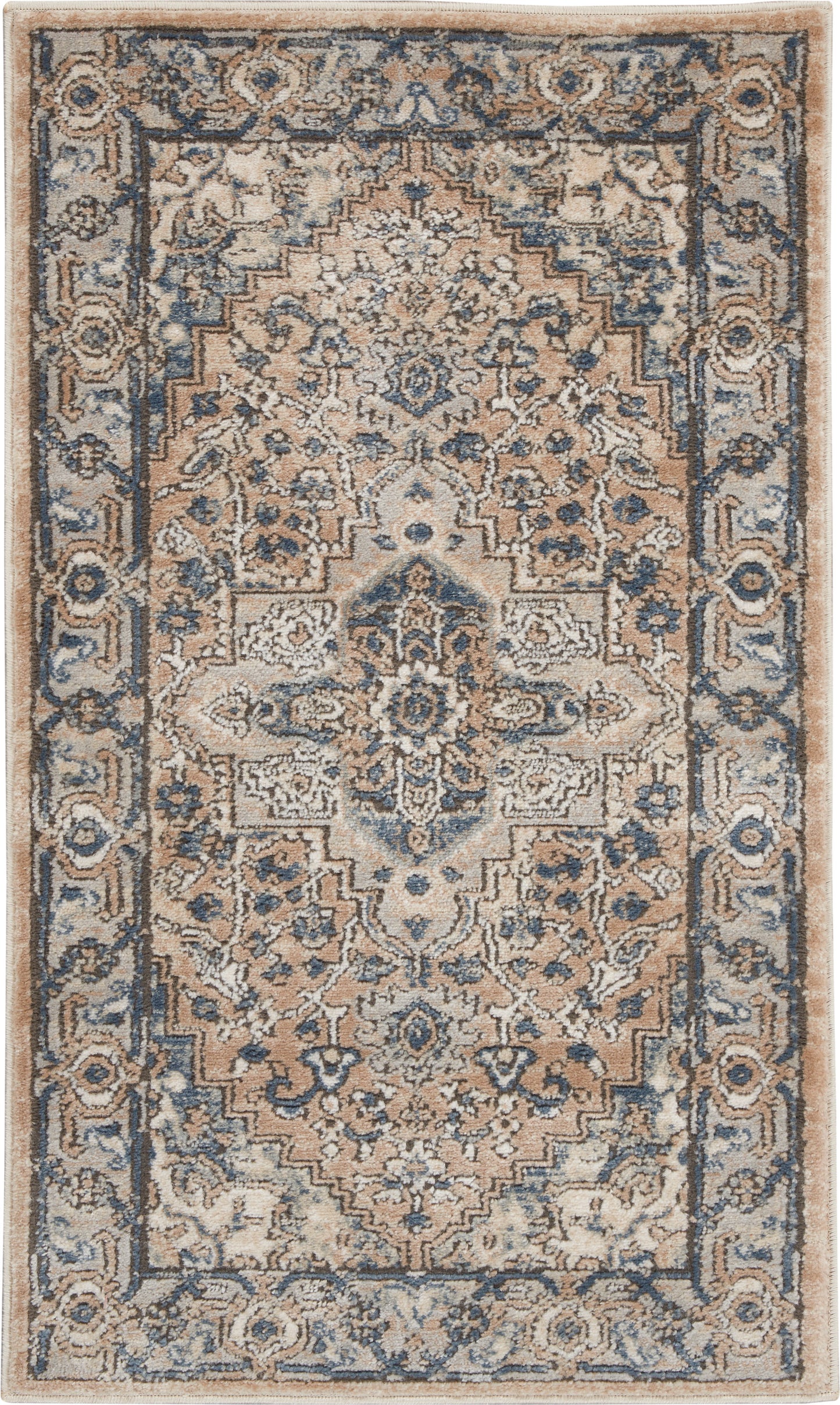 Nourison Quarry 2'2" x 3'9" Beige Grey Farmhouse Indoor Rug