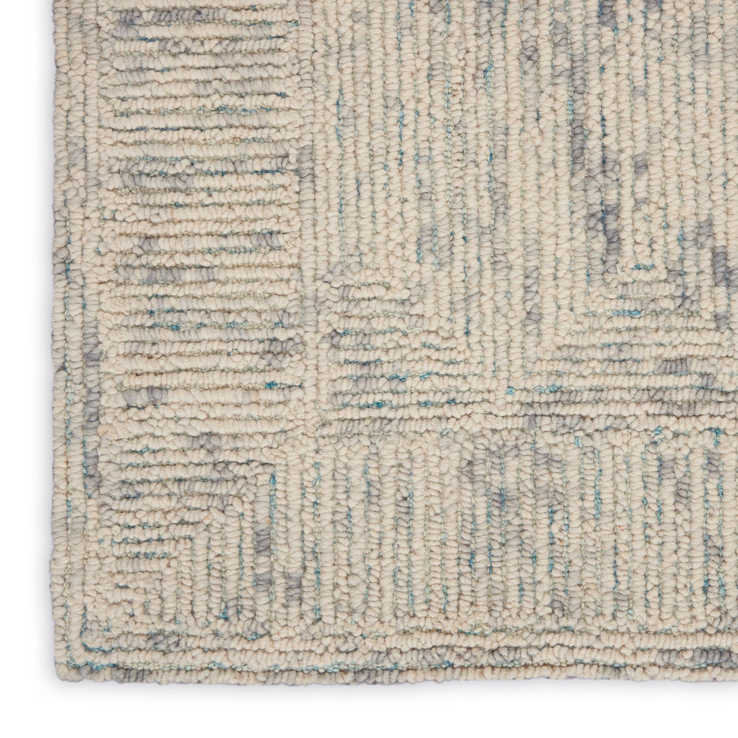 Nourison Colorado 3'9" x 5'9" Ivory Grey Teal Modern Indoor Rug