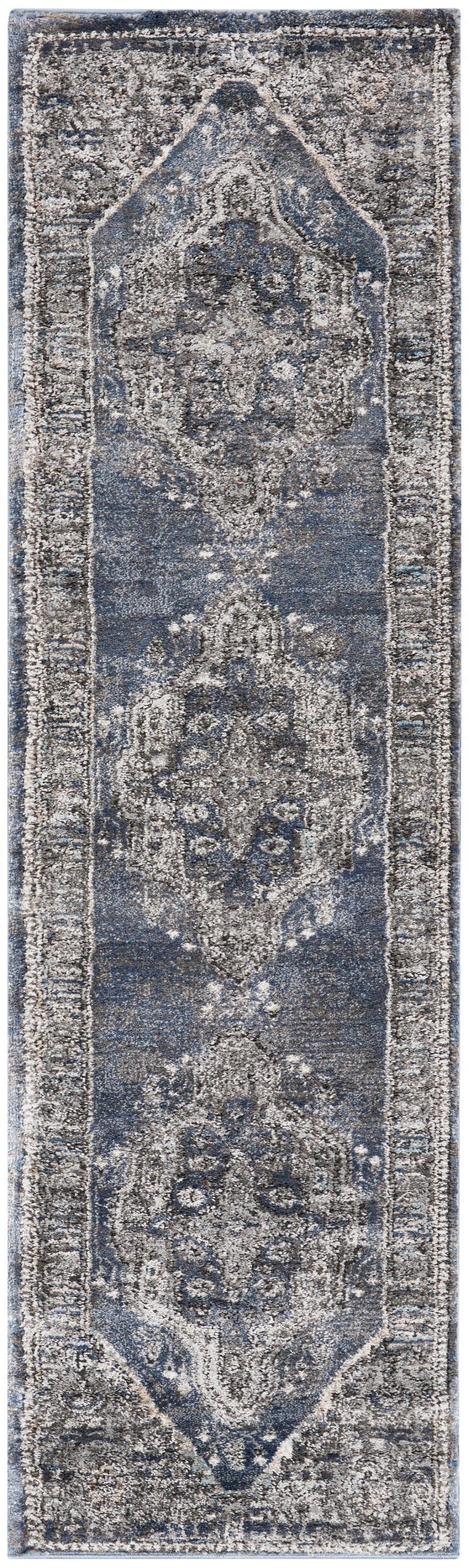 Nourison American Manor 2'2" x 7'6" Blue Farmhouse Indoor Rug