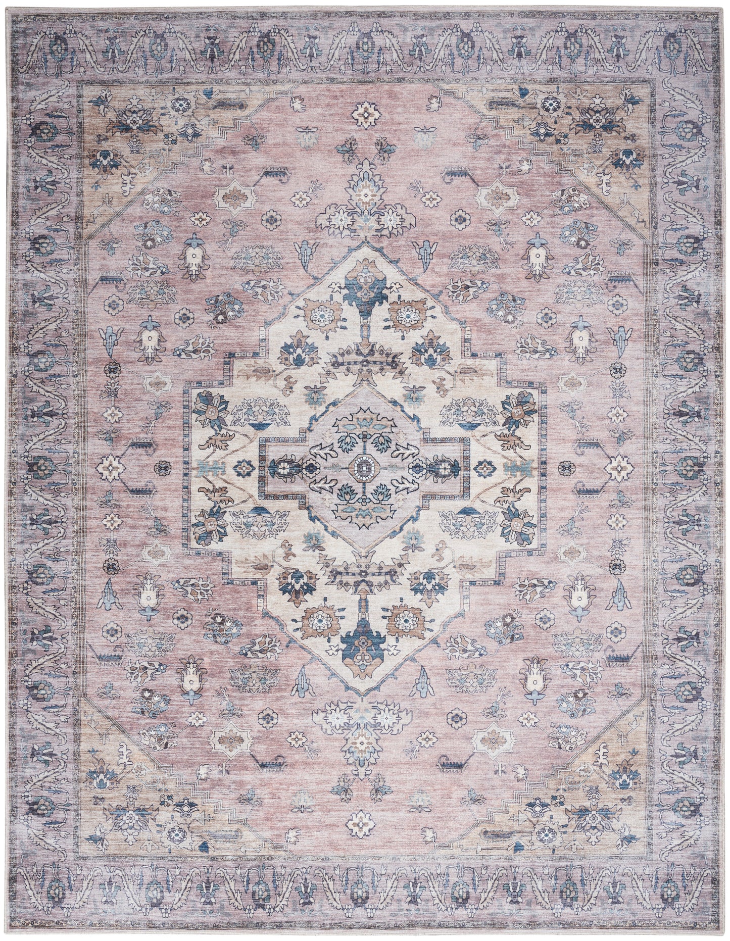 Nourison Grand Washables 7'10" x 9'10" Blush Vintage Indoor Rug