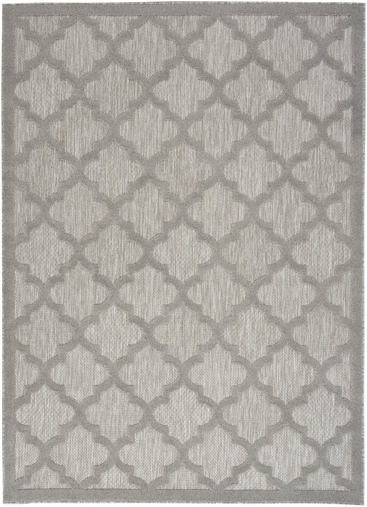 Nourison Easy Care 4' x 6' Silver Grey Modern Rug