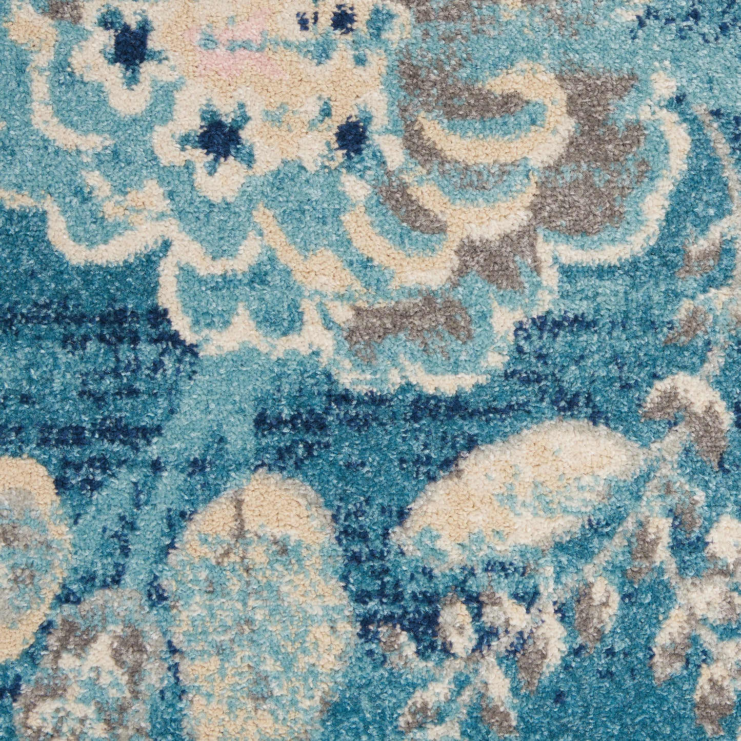 Nourison Tranquil 6' x 9' Turquoise Vintage Indoor Rug