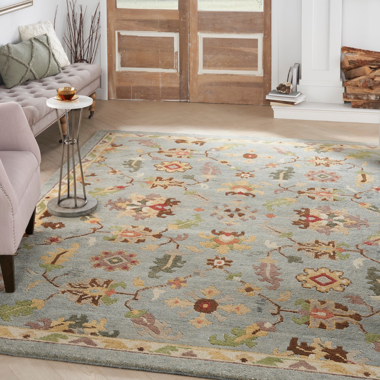 Nourison Tahoe 7'9" x 9'9" Seaglass Traditional Indoor Rug