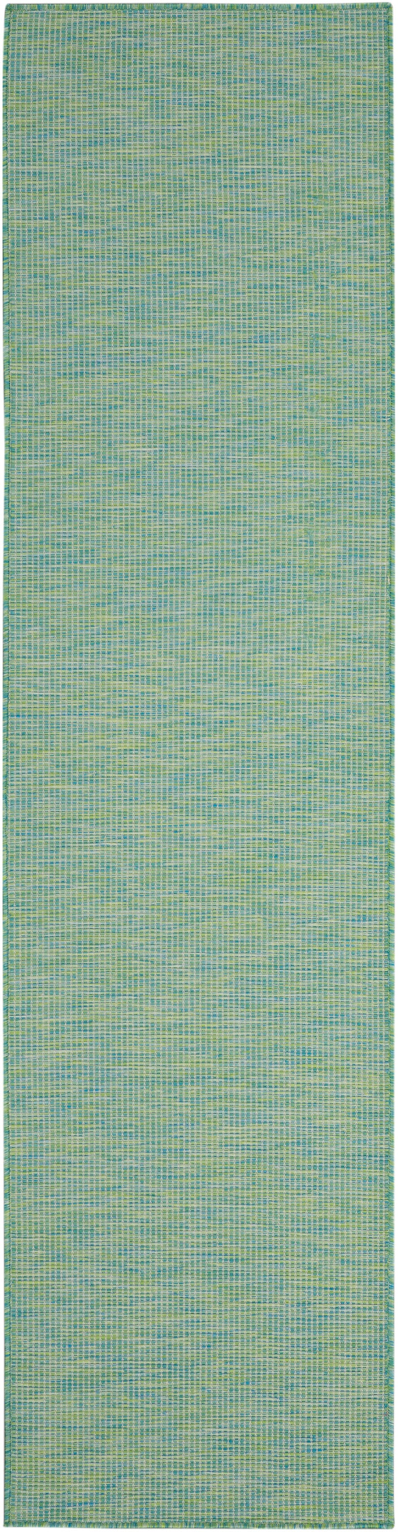 Nourison Positano 2' x 6' Blue Green Modern Rug