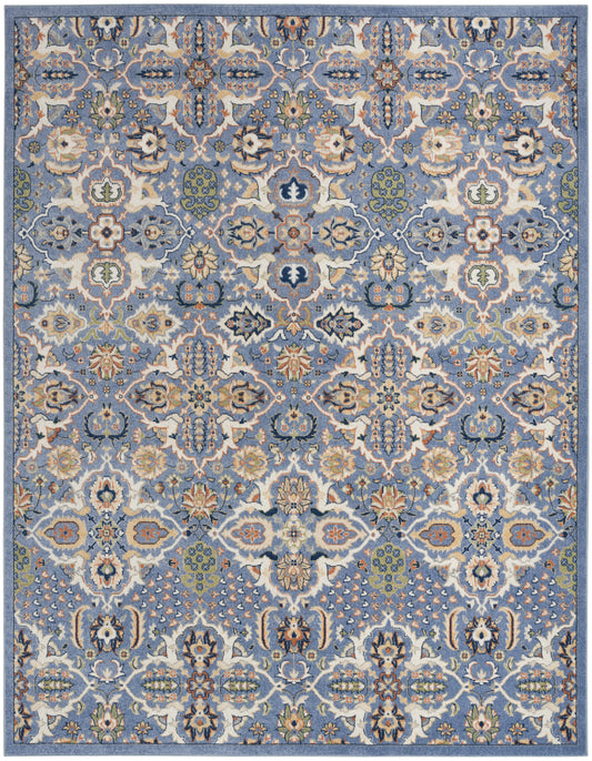 Nourison Allur 7'10" x 9'10" Light Blue Bohemian Indoor Rug