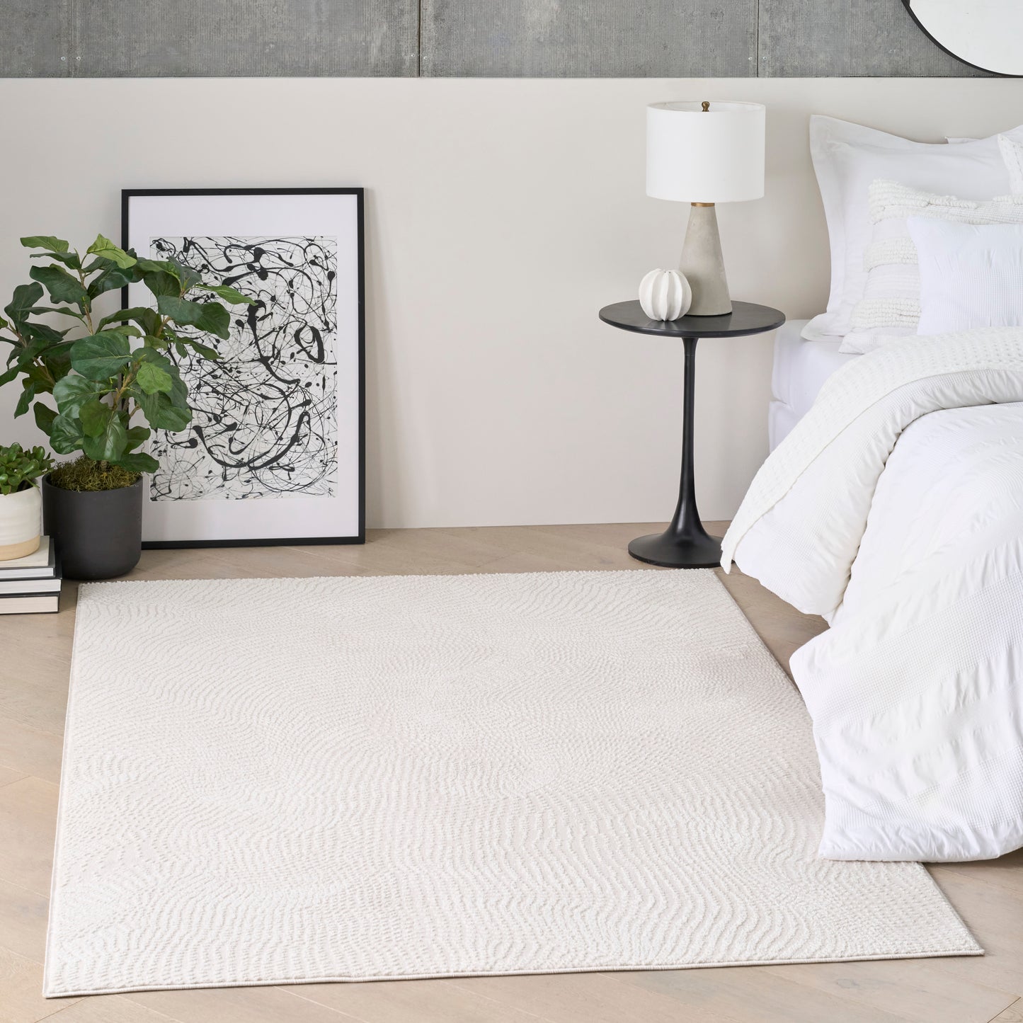 DKNY Central Park West 6' x 9' Ivory Modern Indoor Rug