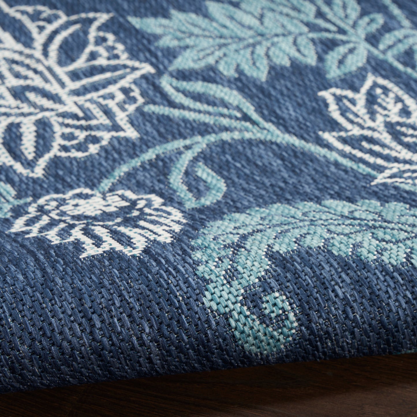 Nourison Garden Oasis 4' x 6' Navy Tropical Rug