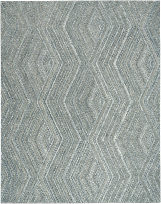 Nourison Graceful 7'9" x 9'9" Blue Modern Indoor Rug