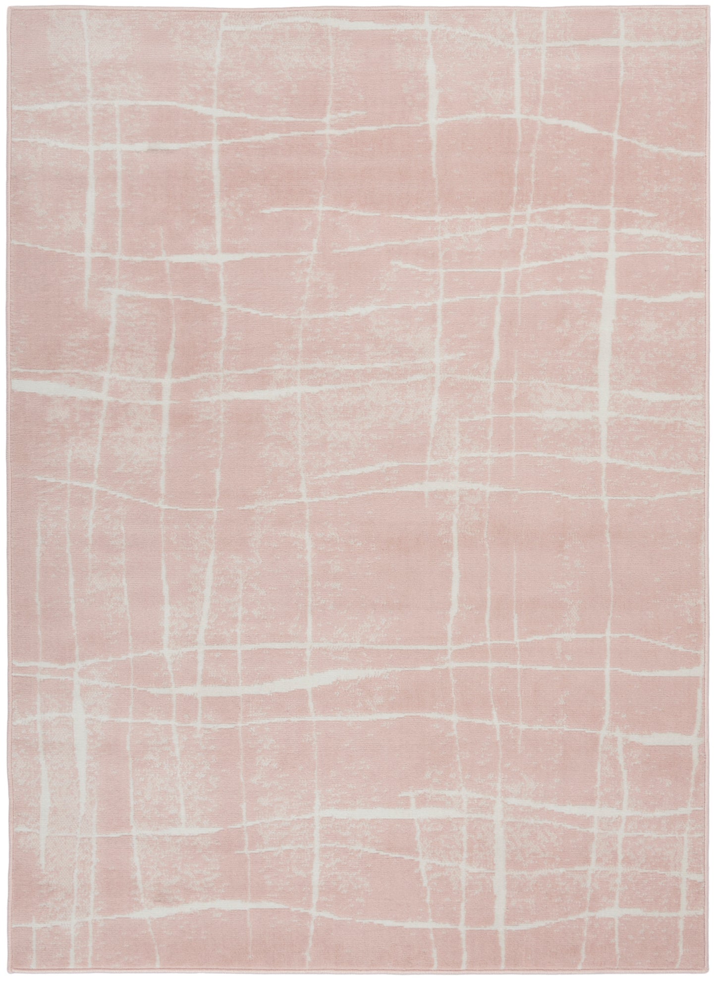 Nourison Whimsicle 5' x 7' Pink Ivory Modern Indoor Rug