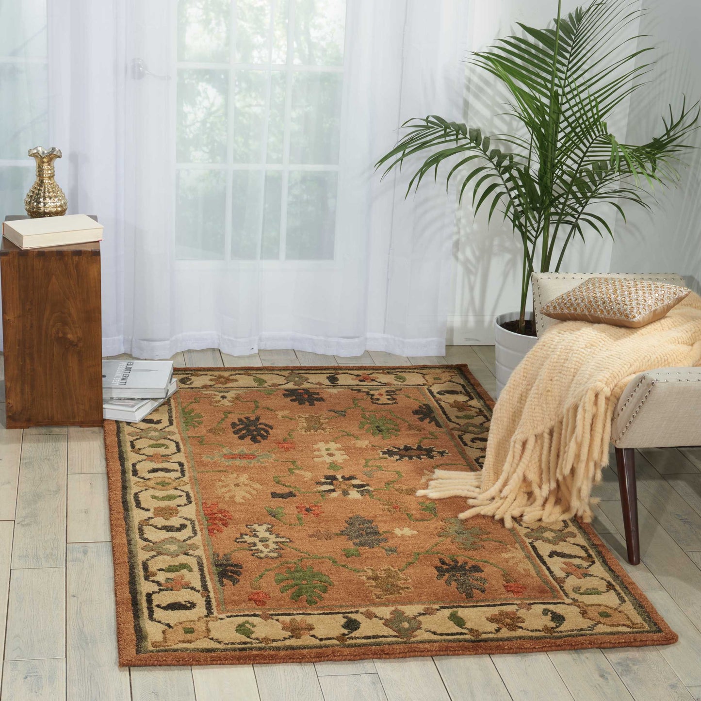 Nourison Tahoe 2'3" x 8' Copper Traditional Indoor Rug