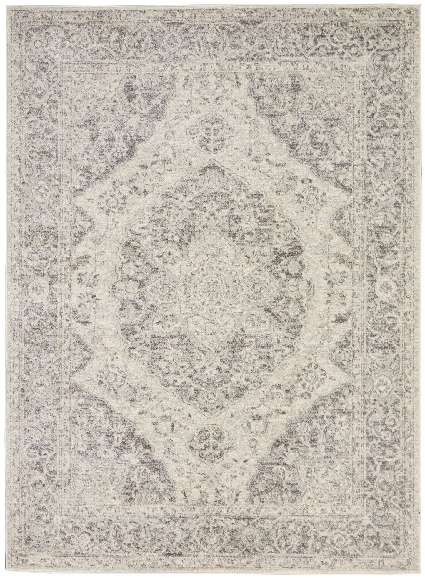 Nourison Tranquil 4' x 6' Ivory/Grey Vintage Indoor Rug