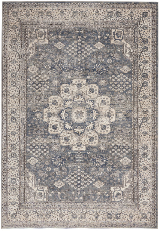 Nourison Quarry 3'9" x 5'9" Grey/Ivory Vintage Indoor Rug